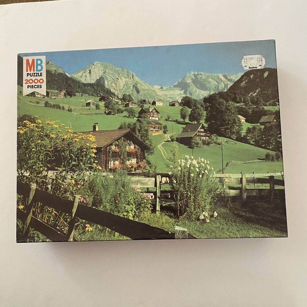 NEW Vtg (1981) Milton Bradley Puzzle 2000 Piece Alpine Village Series 4280